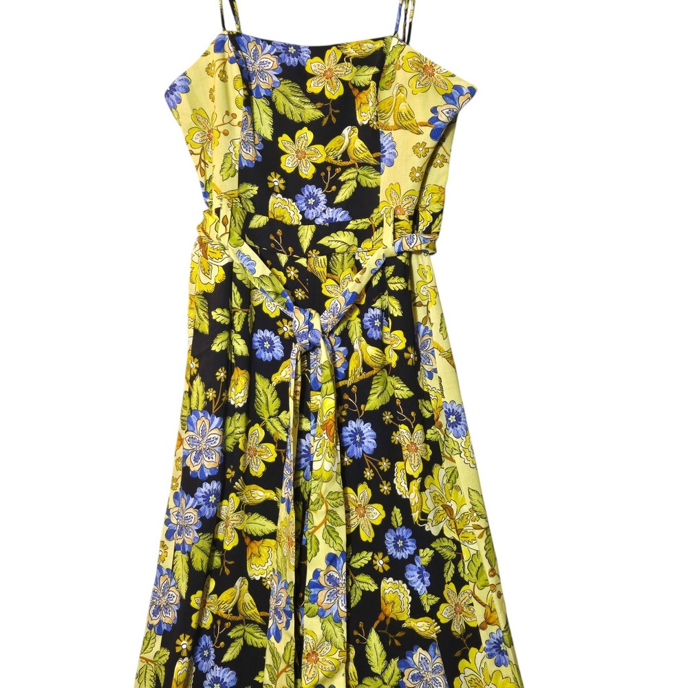 FARM Rio Floral Bird Print Wide Leg Jumpsuit S Tropical Island Summer Resort NWT - Picture 4 of 14